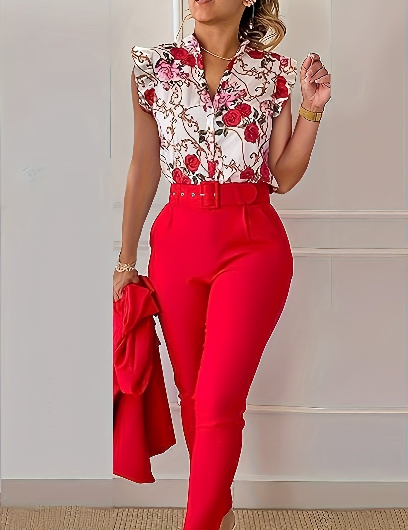 Florabel - Elegantes Ensemble mit Volantärmeln