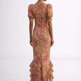Rosalie | Langes Blumenkleid aus Chiffon