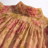 Rosalie | Langes Blumenkleid aus Chiffon