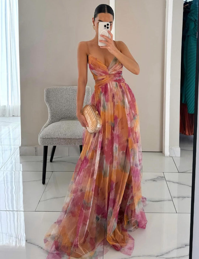 Gesine | Bezauberndes Maxikleid mit Blumenmuster