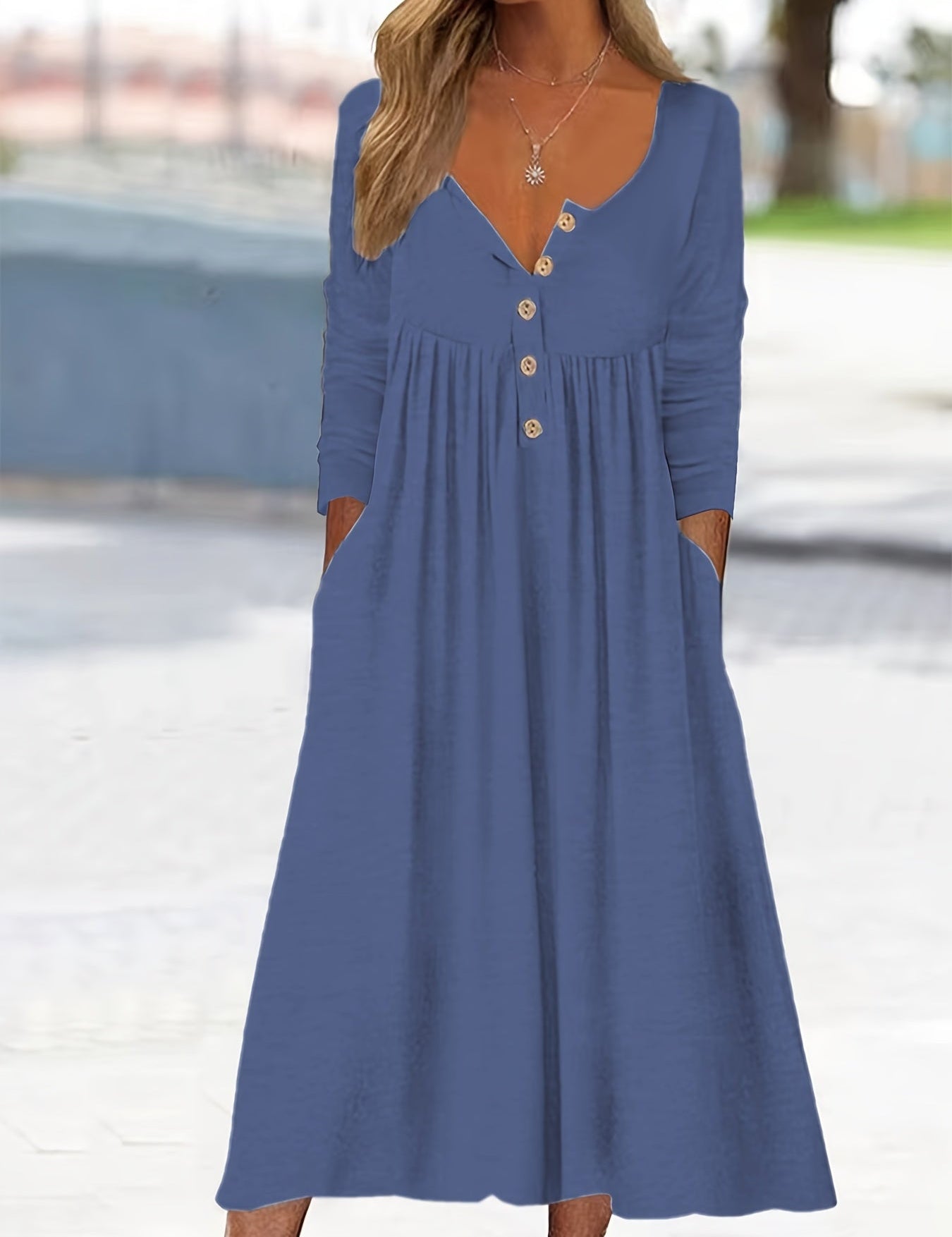 ZARA | MIDI-KLEID MIT KNÖPFEN VORN