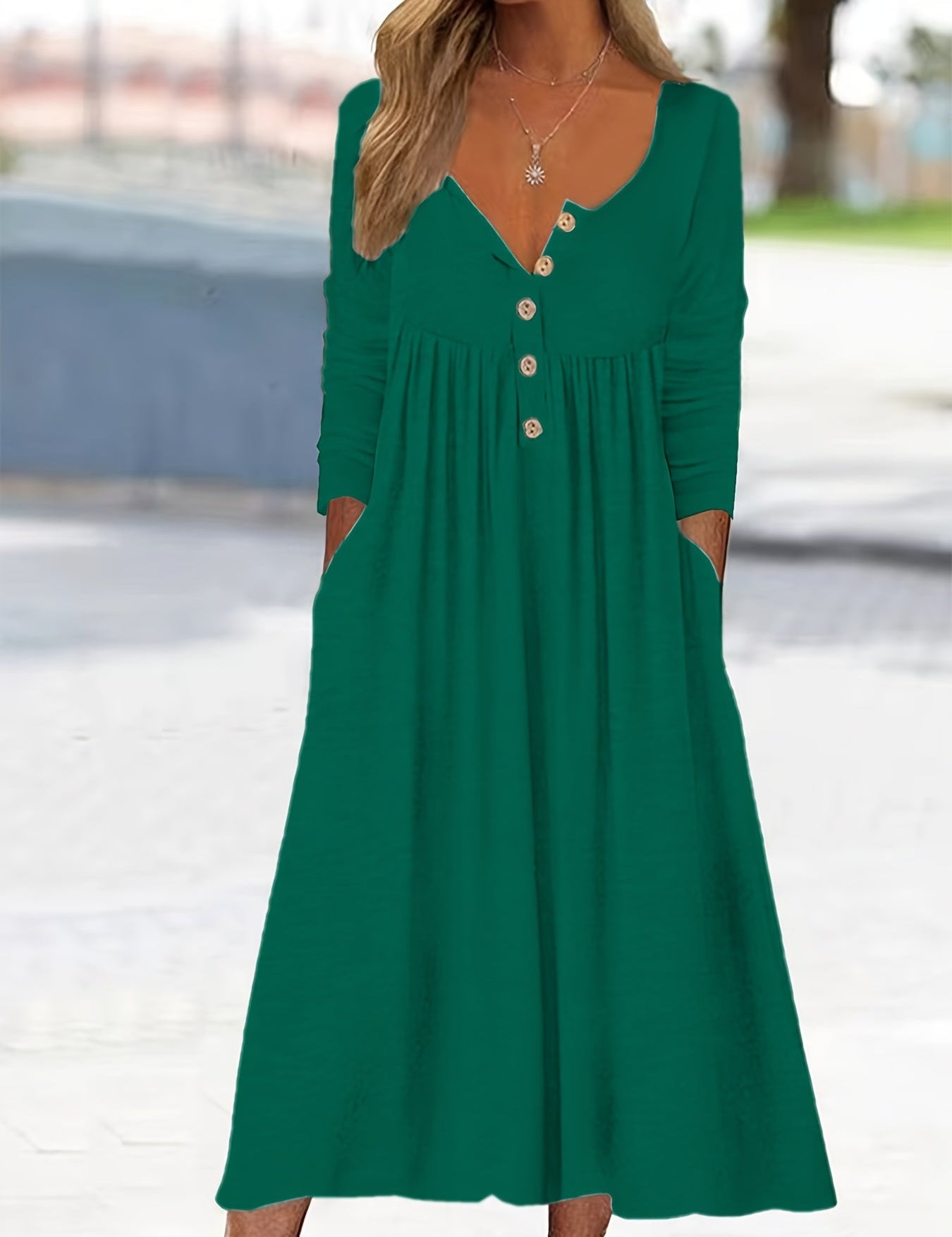 ZARA | MIDI-KLEID MIT KNÖPFEN VORN