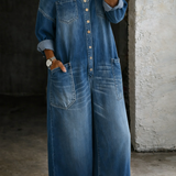 Stefanie | Schulterfreie Jeansbluse