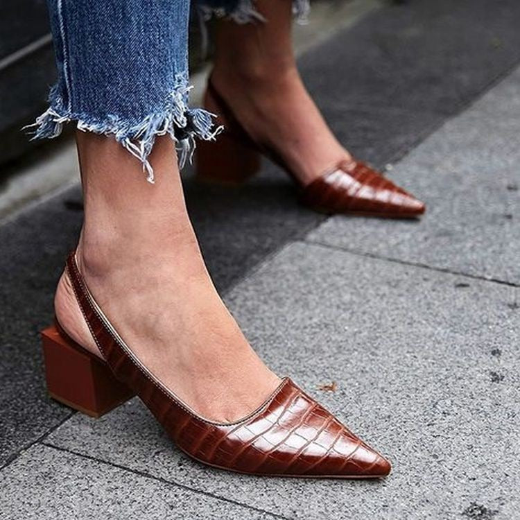 Olga - Elegante quadratische Absatzschuhe