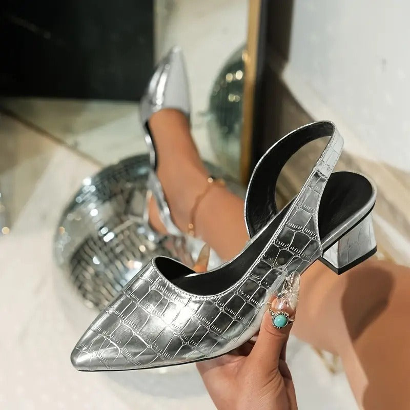 Olga - Elegante quadratische Absatzschuhe