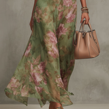 Liv | Elegantes florales Neckholder-Maxikleid