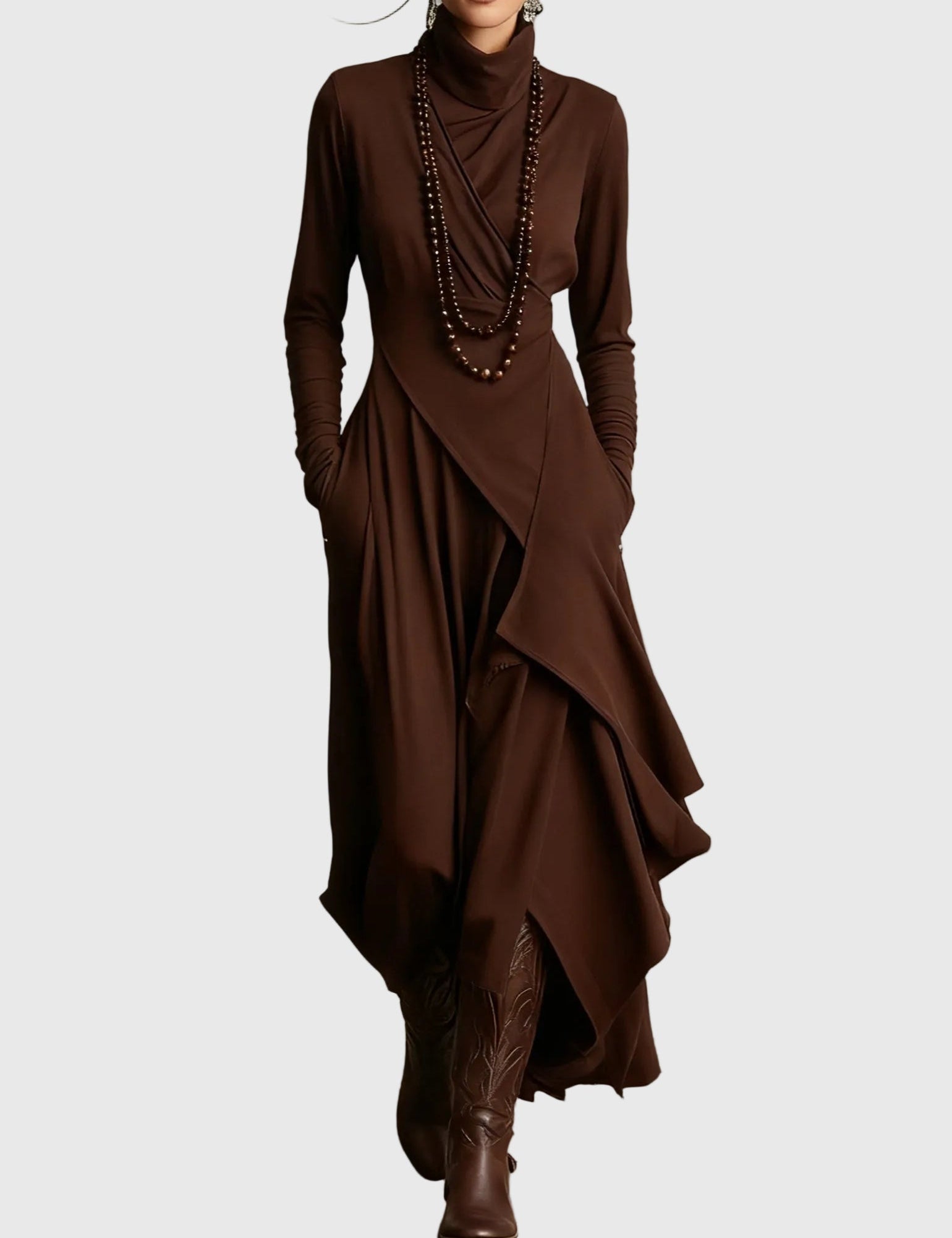 Violett | Maxikleid Plissiert