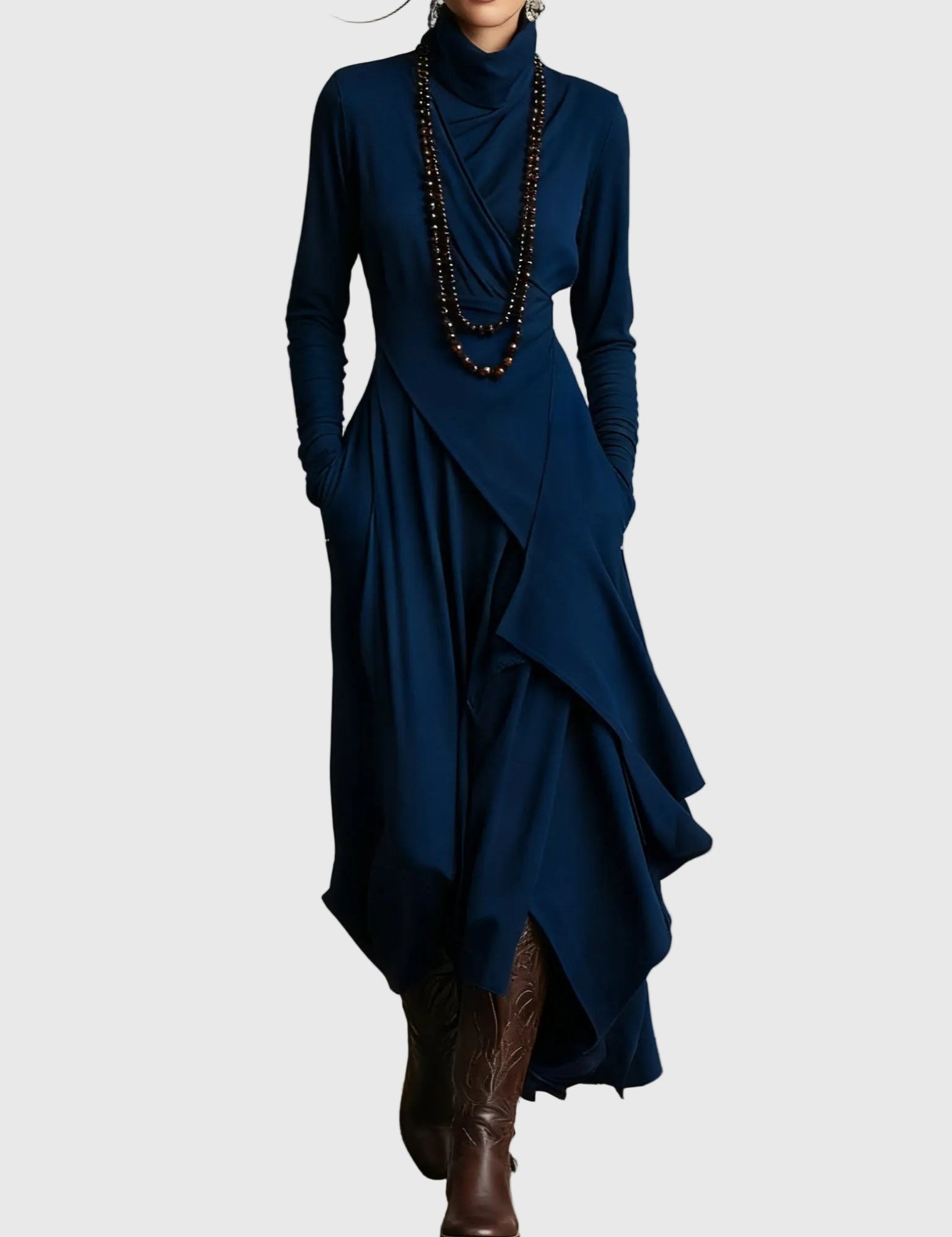 Violett | Maxikleid Plissiert