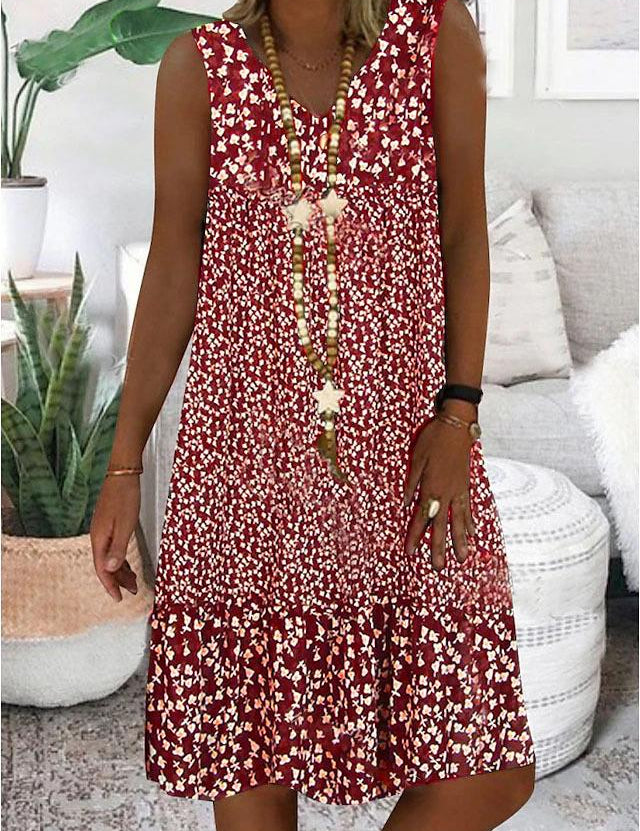 AYLA | ÄRMELLOSES KLEID MIT V-AUSSCHNITT