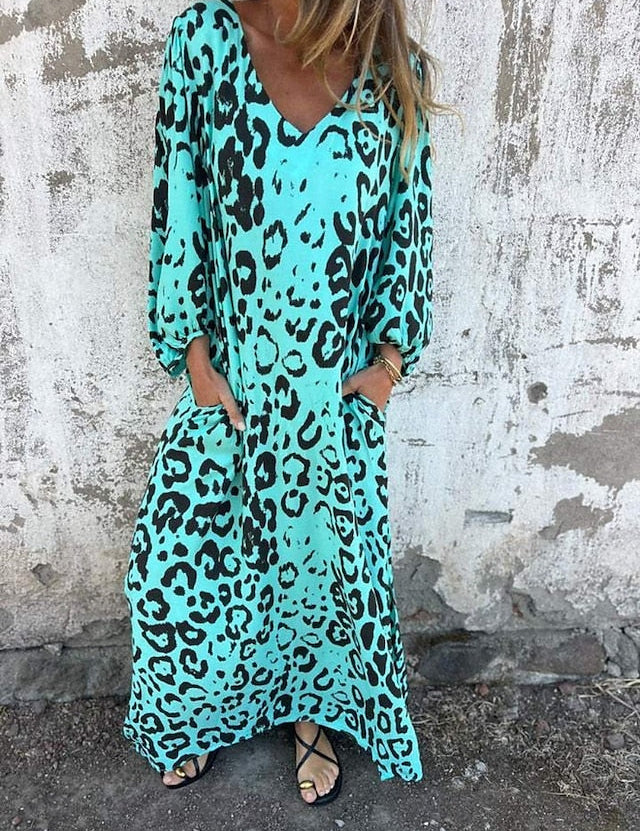 Jessa - Maxikleid Leopard