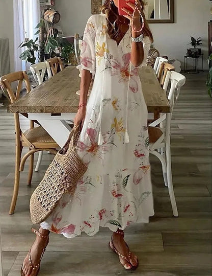Michaela - Boho Kleid mit Bauchbedeckung