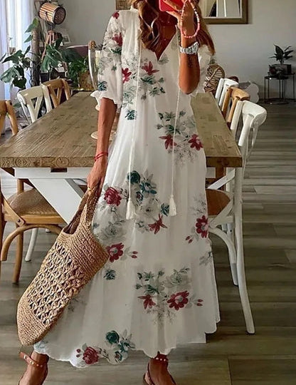Michaela - Boho Kleid mit Bauchbedeckung